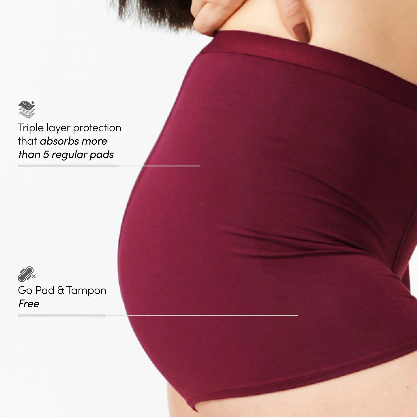 Classic Boyshort - Wine