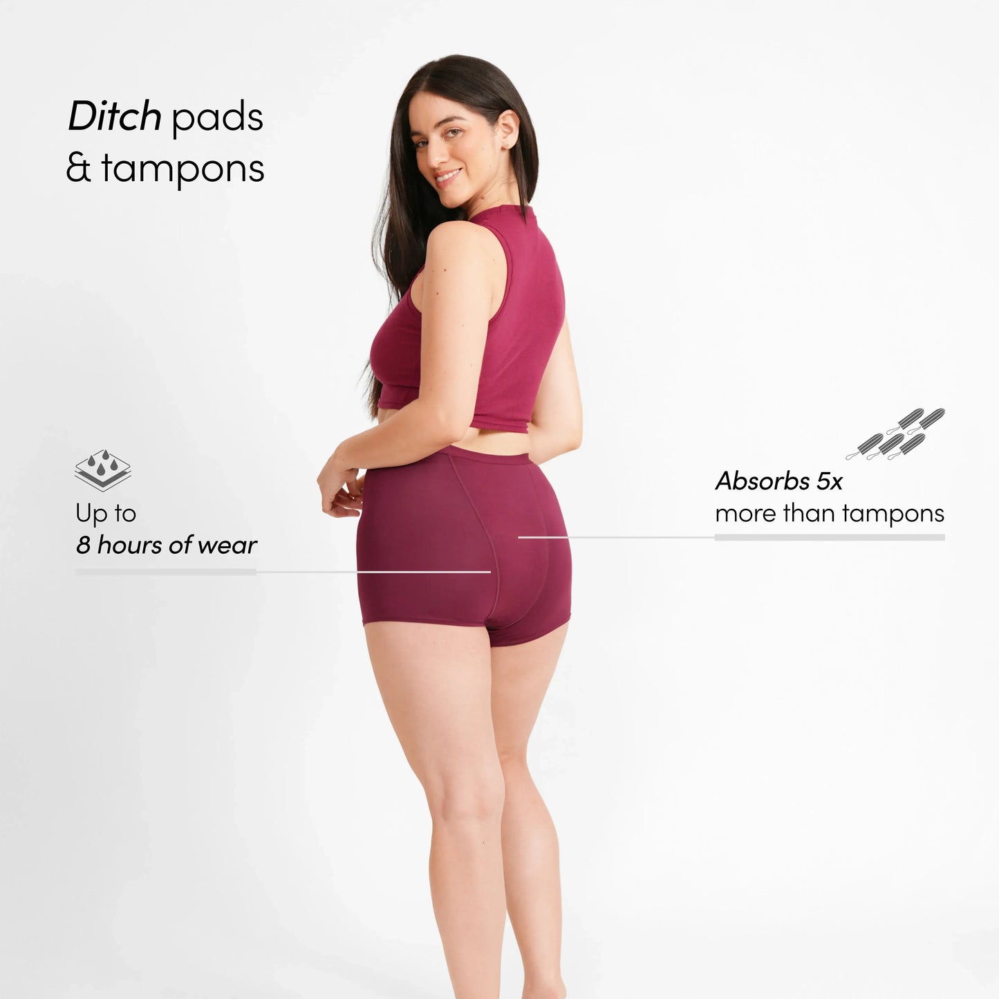 Classic Boyshort - Wine