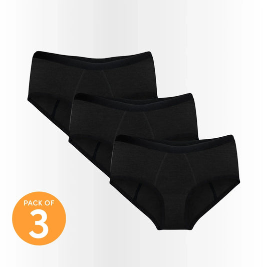 Hip Hugger – Black (Pack of 3)