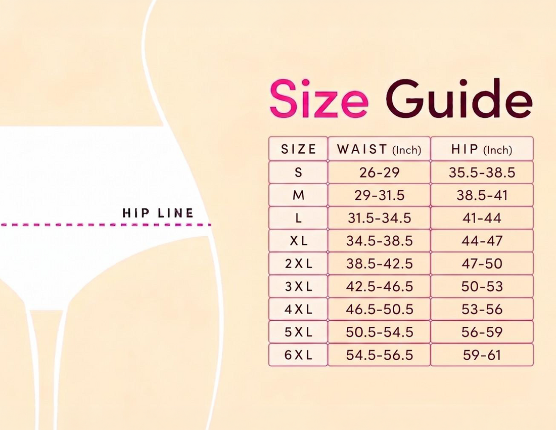 The Complete Period Underwear Size Guide for Indian Women