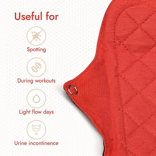 Revaa Everyday Reusable Panty Liners - Red - Pack of 3