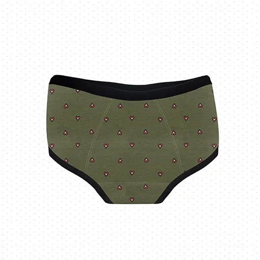 Revaa Comfort Fit Washable Period Panty - Green