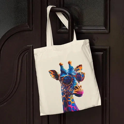 Revaa Sturdy Giraffe Print Tote