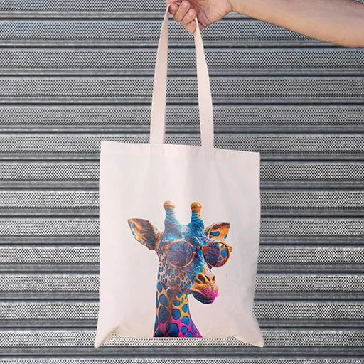 Revaa Sturdy Giraffe Print Tote