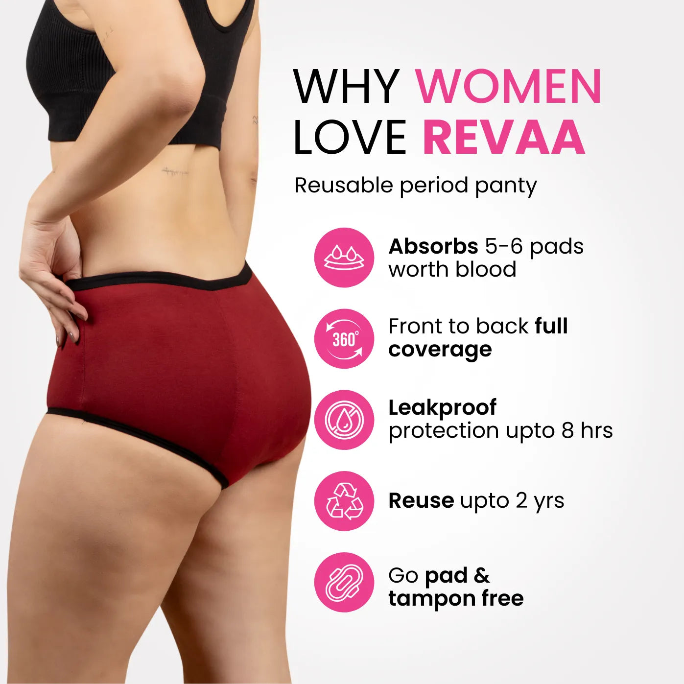 Hip Hugger - Maroon (Pack of 3)