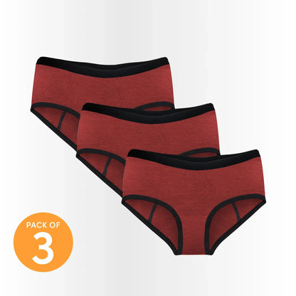 Hip Hugger - Maroon (Pack of 3)